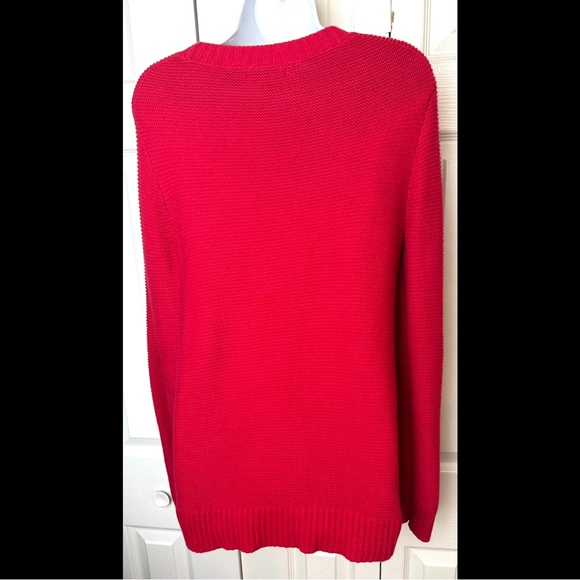 J.CREW Mercantile Classic Crewneck Sweater Red Wool Blends Knit Workwear - Picture 7 of 11